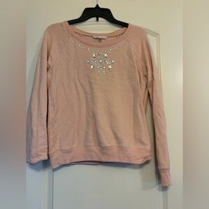 Victoria's Secret Pink Crewneck Sweater with Rhinestone Detail